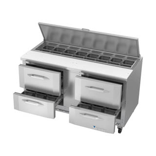Victory VSPD60HC-16-4 Sandwich Prep Refrigerator With Drawers, Chef's Deal