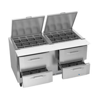 Victory VSPD60HC-24B-4 Sandwich Prep Refrigerator With Drawers, Chef's Deal
