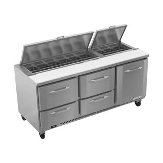 Victory VSPD72HC-18-4 Sandwich Prep Refrigerator With Drawers, Chef's Deal