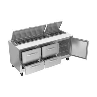 Victory VSPD72HC-18-4 Sandwich Prep Refrigerator With Drawers, Chef's Deal