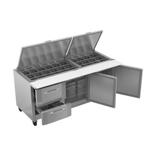 Victory VSPD72HC-30B-2 Sandwich Prep Refrigerator With Drawers, Chef's Deal