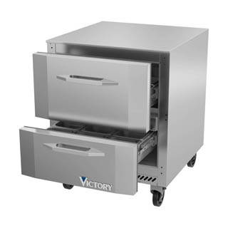 Victory VUFD27HC-2 UnderCounter Freezer With Drawers, Chef's Deal