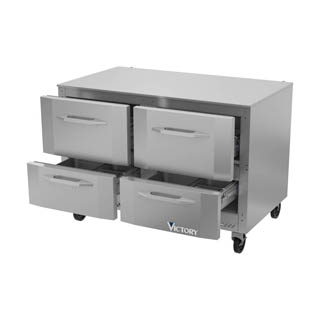 Victory VUFD48HC-4 UnderCounter Freezer With Drawers, Chef's Deal