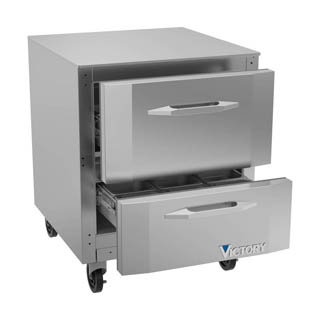 Victory VURD27HC-2 UnderCounter Refrigrator With Drawers, Chef's Deal