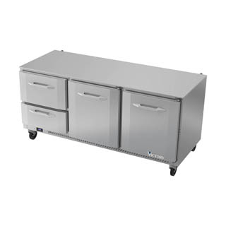 Victory VURD72HC-2 UnderCounter Refrigrator With Drawers, Chef's Deal