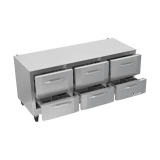 Victory VURD72HC-6 UnderCounter Refrigrator With Drawers, Chef's Deal