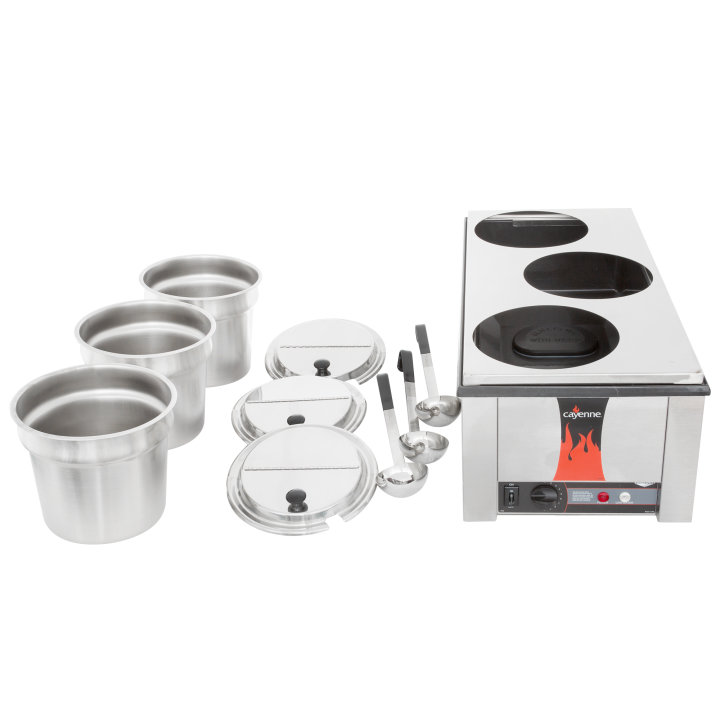The Vollrath 72788 Cayenne Heat 'N Serve Rectangular Rethermalizer Kit, Chef's Deal