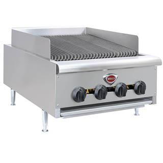 Wells HDCB-2430G Natural Gas Heavy Duty 24 Charbroiler - 80,000 BTU, Chefs Deal's