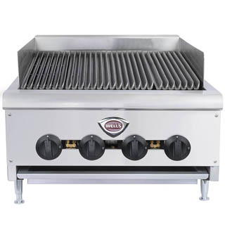 Wells HDCB-2430G Natural Gas Heavy Duty 24 Charbroiler - 80,000 BTU,Chefs Deal's