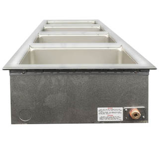 Wells MOD400 Series 12”x20” Four Well, Heavy Duty, Top Mount, Rectangular Drop-In Food Warmers,Chefs Deal's