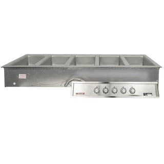 Wells MOD500 Series 12”x20” Five Well, Heavy Duty, Top Mount, Rectangular Drop-In Food Warmers, Chefs Deal's
