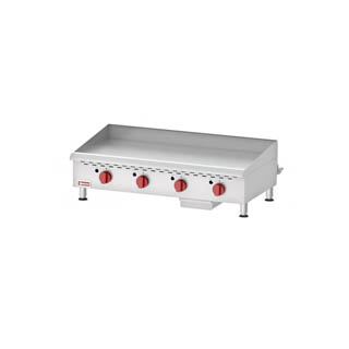 OMCAN COUNTERTOP STAINLESS STEEL GAS GRIDDLE WITH
THERMOSTATIC CONTROL