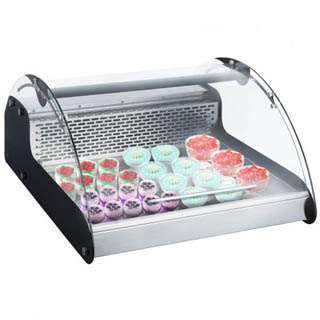 OMCAN CURVED GLASS COUNTERTOP
REFRIGERATED SHOWCASE