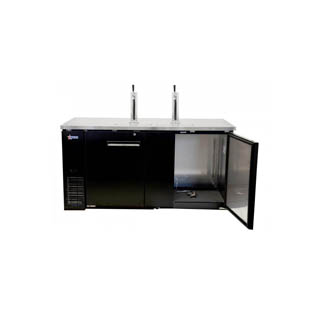 OMCAN SOLID DOOR BOTTLE KEG COOLERS WITH BEER DISPENSERS